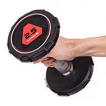 Гантель цілісна професійна LI NUO TA-3618-2,5 1шт 2,5кг чорний Код TA-3618-2_5, фото 3