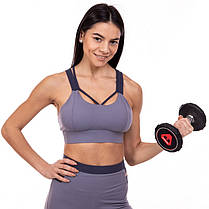 Гантель цілісна професійна LI NUO TA-3618-2,5 1шт 2,5кг чорний Код TA-3618-2_5, фото 4