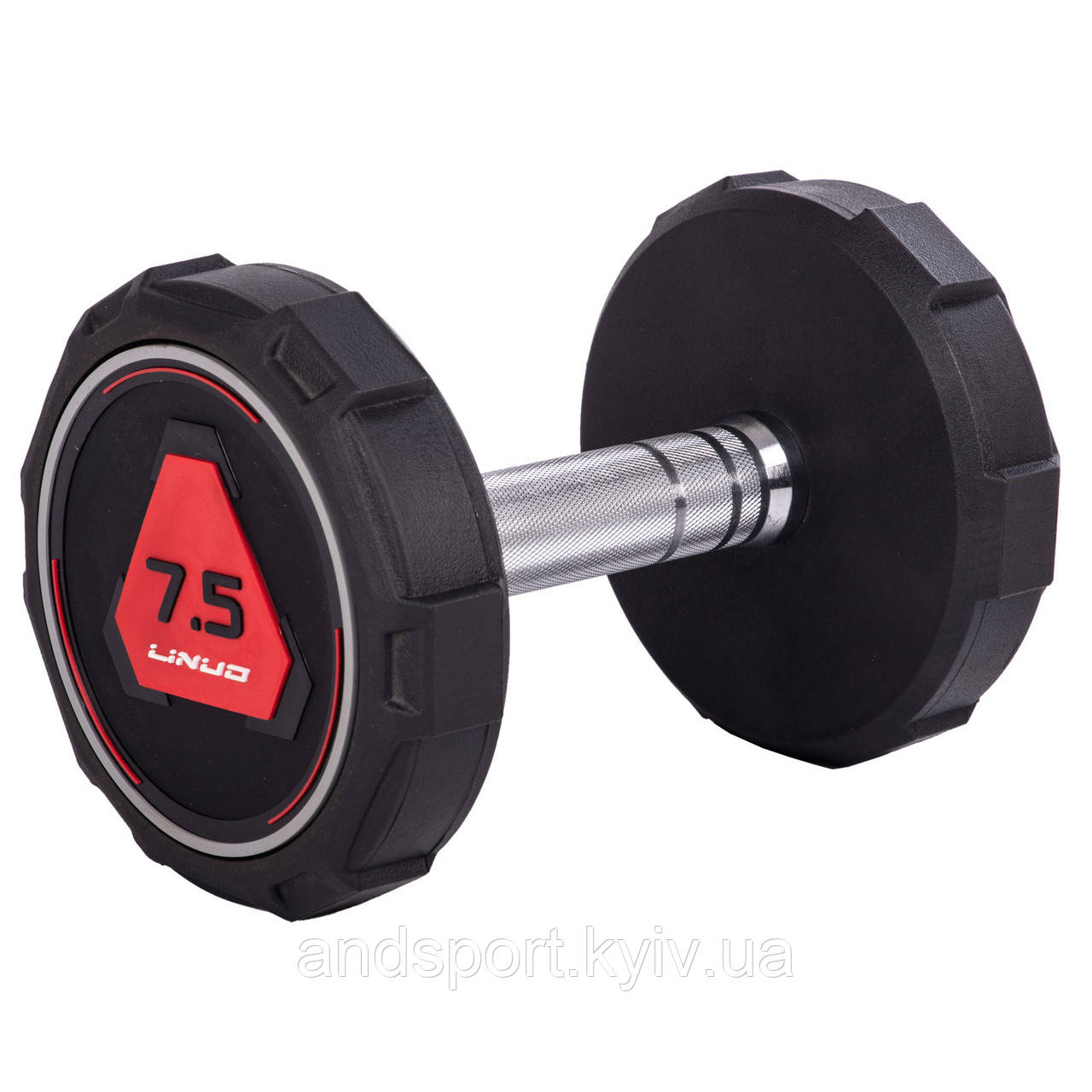 Гантель цілісна професійна LI NUO TA-3618-7,5 1шт 7,5кг чорний Код TA-3618-7_5