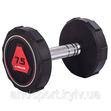 Гантель цілісна професійна LI NUO TA-3618-7,5 1шт 7,5кг чорний Код TA-3618-7_5, фото 1