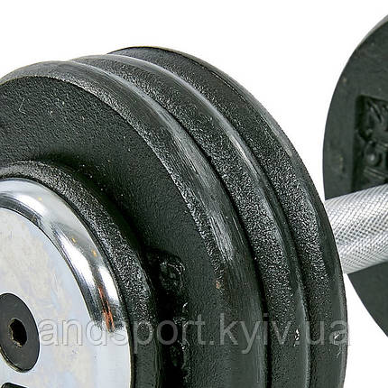 Гантель цілісна професійна RECORD TA-7231-17,5 1шт 17,5кг Код TA-7231-17_5, фото 2