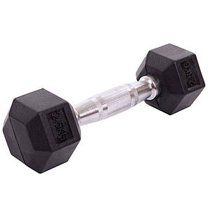 Гантель цільна шестигранна Zelart TA-2679-2,5 1шт 2,5кг Код TA-2679-2_5, фото 1