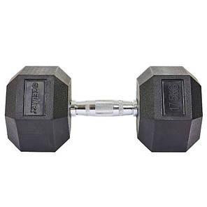 Гантель цільна шестигранна ZELART TA-5159-17,5 1шт 17,5кг Код TA-5159-17_5, фото 2