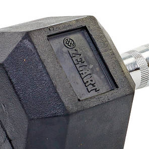 Гантель цільна шестигранна ZELART TA-5159-27,5 1шт 27,5кг Код TA-5159-27_5, фото 3