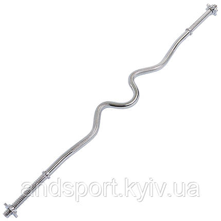 Гриф для штанги Класичний Z-подібний SHUANG CAI SPORTS TA-8063 довжина 1,2 м діаметр 25 мм вага 4,85 кг Код, фото 1