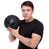 М'яч медичний слембол для кроссфіту Record SLAM BALL FI-7474-4 4кг чорний Код FI-7474-4, фото 5
