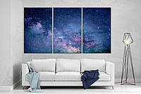 Модульная картина на холсте ProfART XL26 167 x 99 см Ночное небо (hub_cRFq56580) GT, код: 1225887