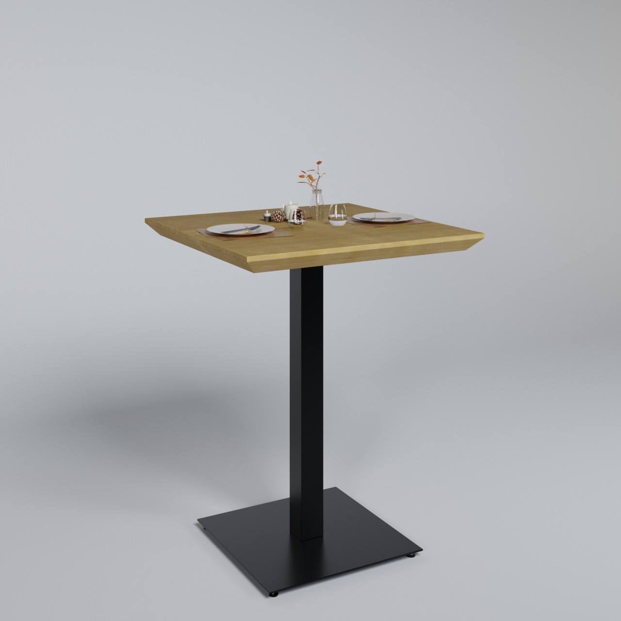 Квадратний стіл для кафе "Серія 1" зі зрізом у стилі Loft