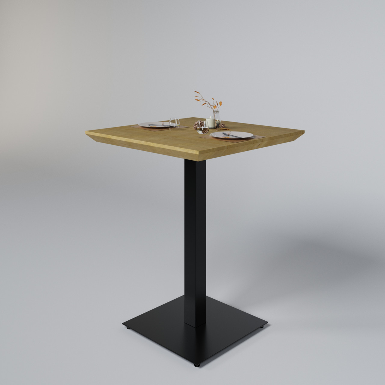 Квадратный стол для кафе "Серия 1" со срезом в стиле Loft