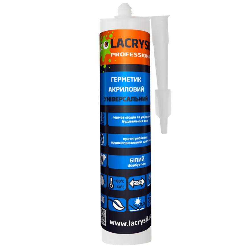 LACRYSIL Герметик акриловий Універсальний 0,4кг, фото 1