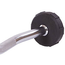 Штанга фіксована вигнута поліуретанова LI NUO TA-3622-10 довжина-109см 10кг Код TA-3623-10, фото 3