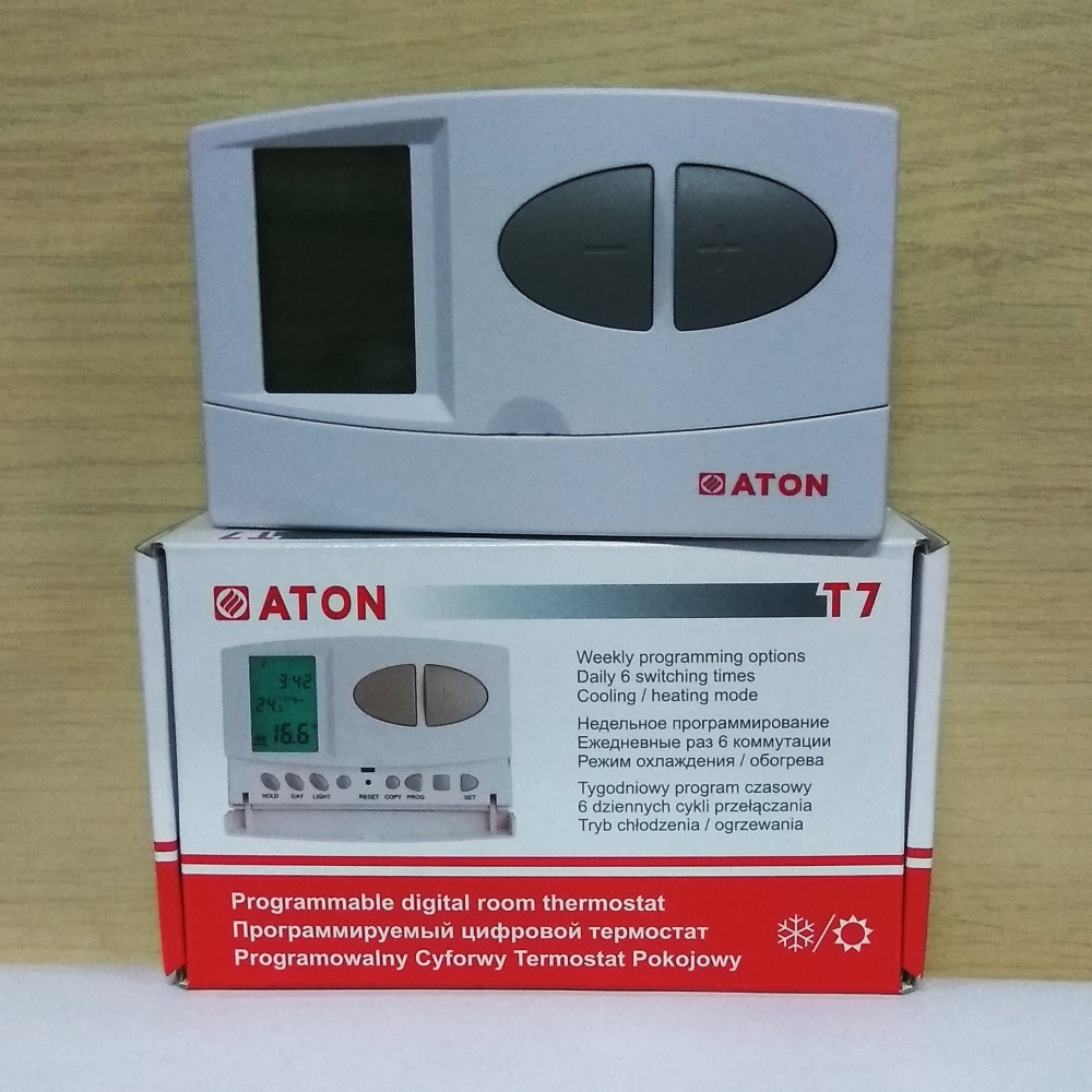 Програмований кімнатний термостат ATON T7 терморегулятор