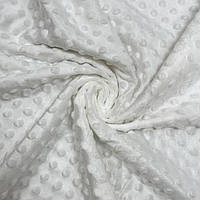 Плюшева тканина minky, колір білий