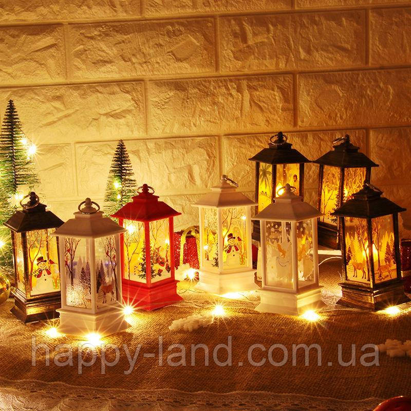Різдвяний ліхтар свічник настільний світильник нічне світло