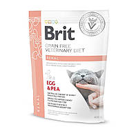 Сухий корм Brit GF VetDiet Cat Renal для котів, при захворюваннях нирок, з яйцем та горохом, 400 г