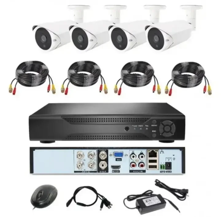 Комплект системи відеоспостереження на 4 камери АHD KIT 2Мп, нічне бачення, мобільний додаток - фото 1 - id-p2000579203