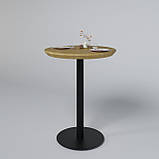 Круглий стіл для кафе з ясена "Серія 2" ніжка метал зі зрізом, фото 4