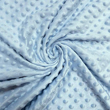 Плюшева тканина minky, колір блакитний