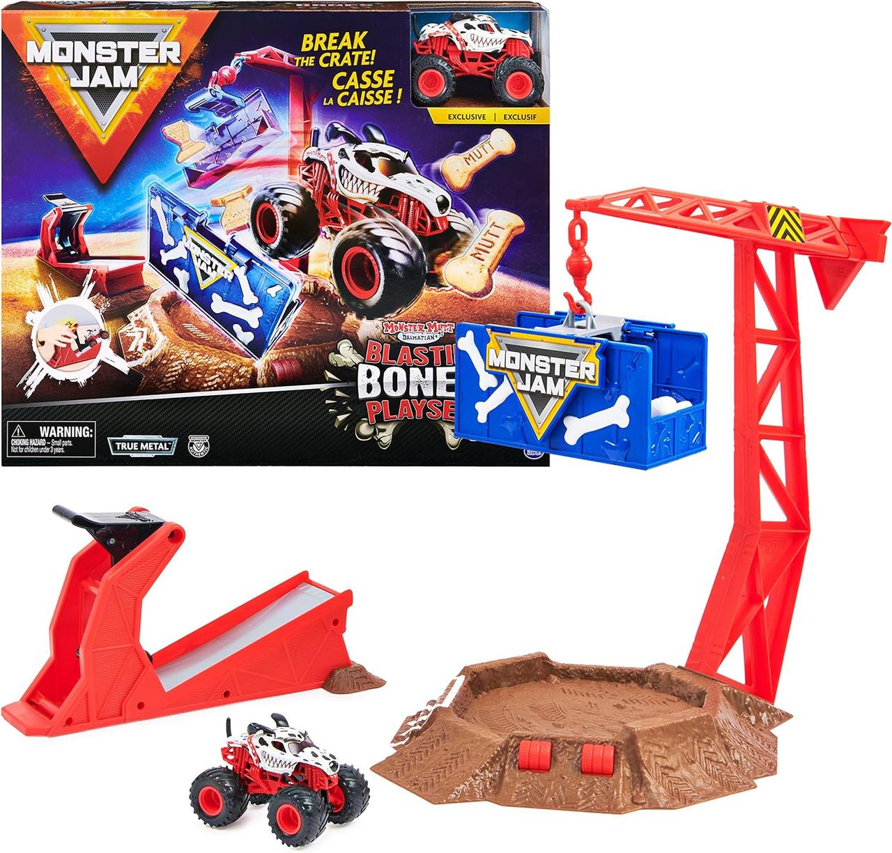 Ігровий набір Monster Jam Blastin Bones Exclusive Monster Mutt Dalmatian далматинець бластин бонес 6061693