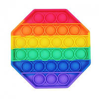 Антистресс сенсорная игрушка PopAr Pop It Восьмиугольник Push Up Bubble Разноцветная UK, код: 2618768