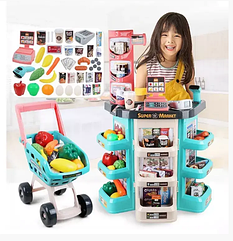 Дитячий ігровий набір магазин, домашній супермаркет з візком Limo Toy 668-76
