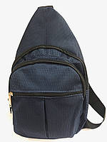 Мужская сумка - слинг через плечо синяя