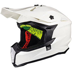 МОТОШОЛОМ ЕНДУРО MT FALCON SOLID КОЛІР БІЛИЙ ГЛЯНЦЕВИЙ