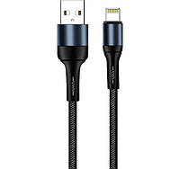 USB кабель для зарядки и передачи данных to iPhone Lightning 2.4A 1м черный
