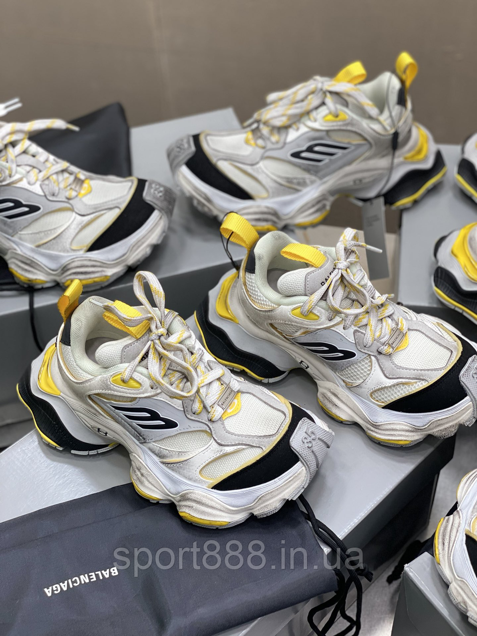 Кроссовки Balenciaga Cargo серо-желтые Eur36-46 Баленсиага мужские