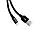 USB кабель для заряджання та передачі даних to iPhone Lightning 2.4A 0,25м чорний, фото 2