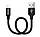 USB кабель для заряджання та передачі даних to iPhone Lightning 2.4A 0,25м чорний, фото 4