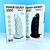 Подовжувач мережевий переноска 2 метри POWER SOCKET F14 на 8 розеток +3USB +1Type-C Білий, фото 2