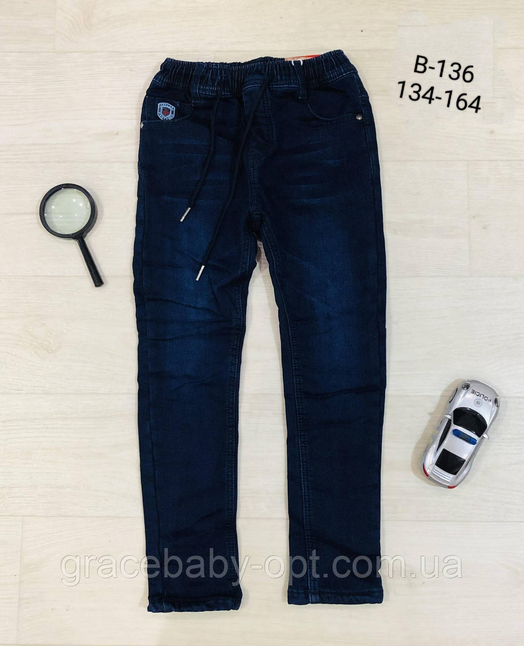 Джинси утеплені для хлопчиків оптом,Taurus, 134-164 см, № B-136, фото 1