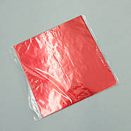Фольга для цукерок квадратна Червона 8х8 см — 100 шт., фото 3