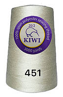 Нитки Армированные KIWI 20/2 (3000 ярд) цвет № 451