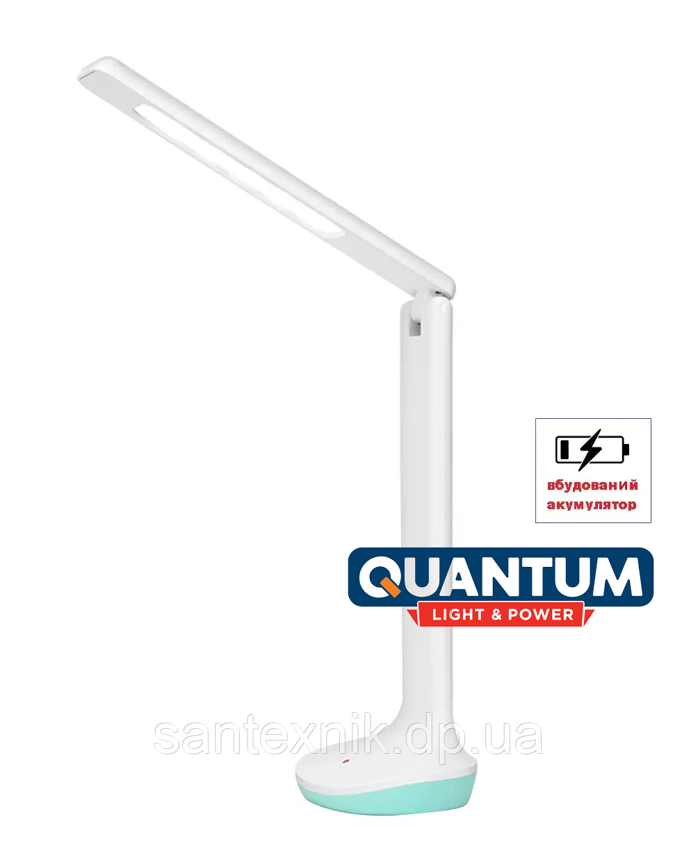 Настільна світлодіодна лампа з акумулятором Quantum ONTARIO QM-TL1040 LED 2 W 200 lm 3000-5000 K USB 5V, фото 1