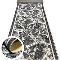 Залишок 100х80 см Dallas килимова доріжка під мармур на відріз, сірий колір, для коридору, кухні