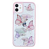 Панель чохол для Apple iPhone 14 Pro Alitek Метелики з блискітками Pink, фото 6