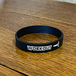 Браслет силіконовий Workout Human Flag (чорний)