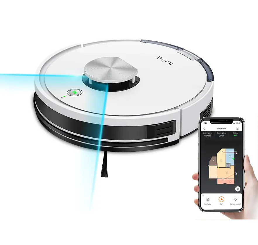 Бездротовий робот-пилосос ILife L100 для сухого та вологого прибирання з Wi-Fi (Білий)