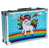 Дитячий художній набір в алюмінієвій валізі "Єдиноріг" для малювання із 145 перед. Набір для творчості, фото 5