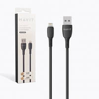 USB кабель для зарядки и передачи данных to iPhone Lightning 2.0A 1м черный