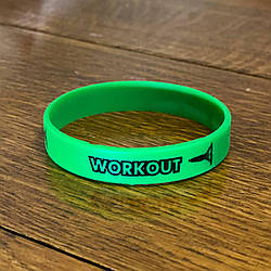 Браслет силіконовий Workout Human Flag (зелений)
