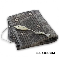 Простынь электрическая Electric Blanket 150х180 см (клетчатая, серая) EN