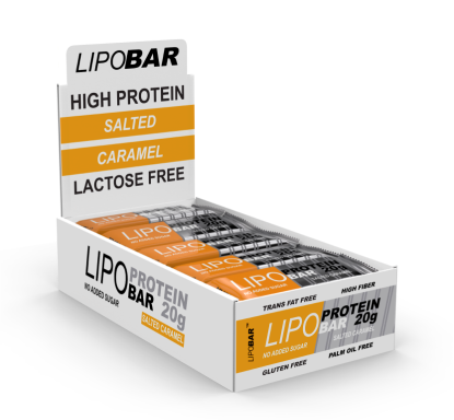 Протеїнові батончики без цукру LIPOBAR Lipo Protein Bar 20x50 g