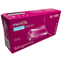 Перчатки MediOk MAGENTA Нитриловые ярко-розовые M 100 шт