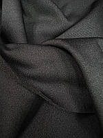 Тканина трикотаж дайвінг на флісі, чорного кольору