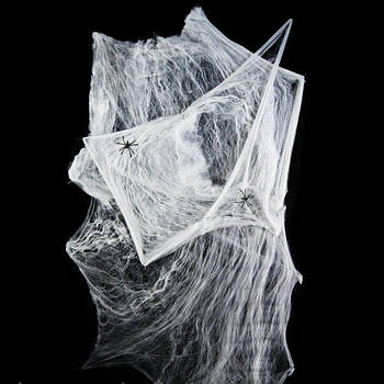 Хеловін Павутиння для Halloween з павуками Біле 23-164/24-482