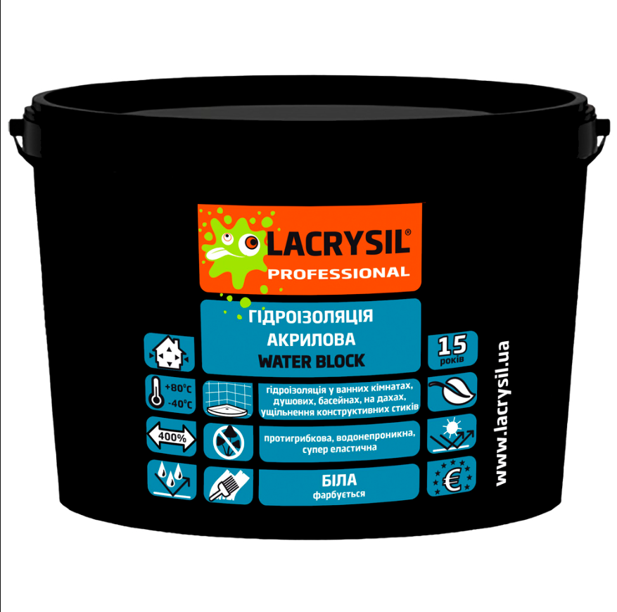 LACRYSIL Мастика гідроізоляційна 12кг.