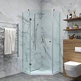 Скляні душові кабіни на замовлення. Душові кабіни із загартованого скла. Душові кути, фото 2